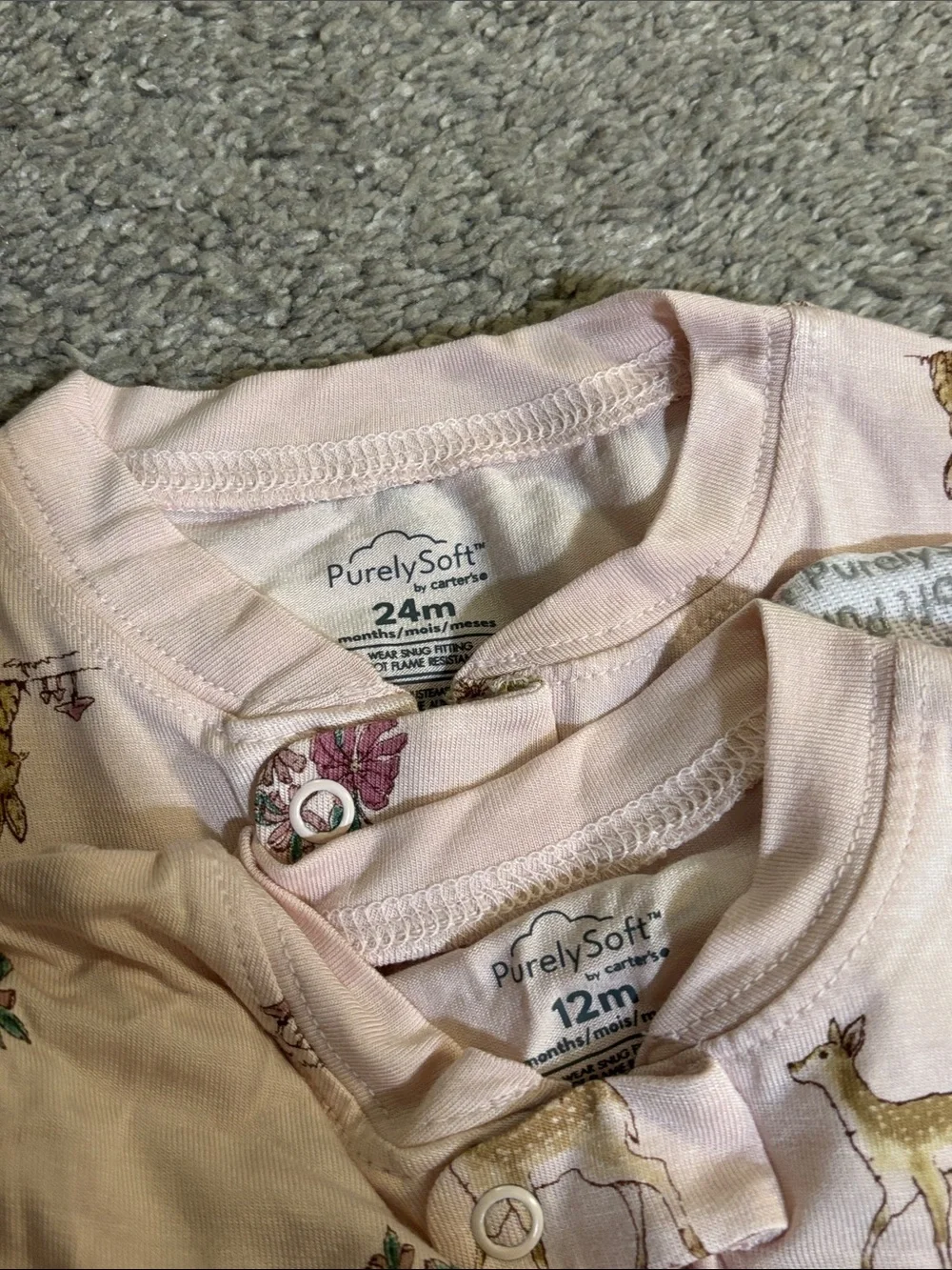 🦌 Carter’s PurelySoft Wild Meadow Silky Soft Footie Pajamas